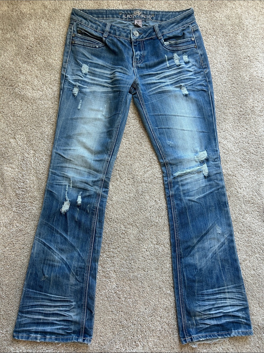 Almost Famous Distressed Blue Women's Jeans
